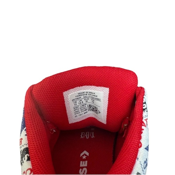 Converse Chuck Taylor All Star Axel Patchwork White Red Blue Shoes Boy Unisex 13 - Picture 6 of 9